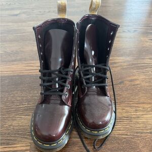 Dr. Martens Burgundy Ankle Boots